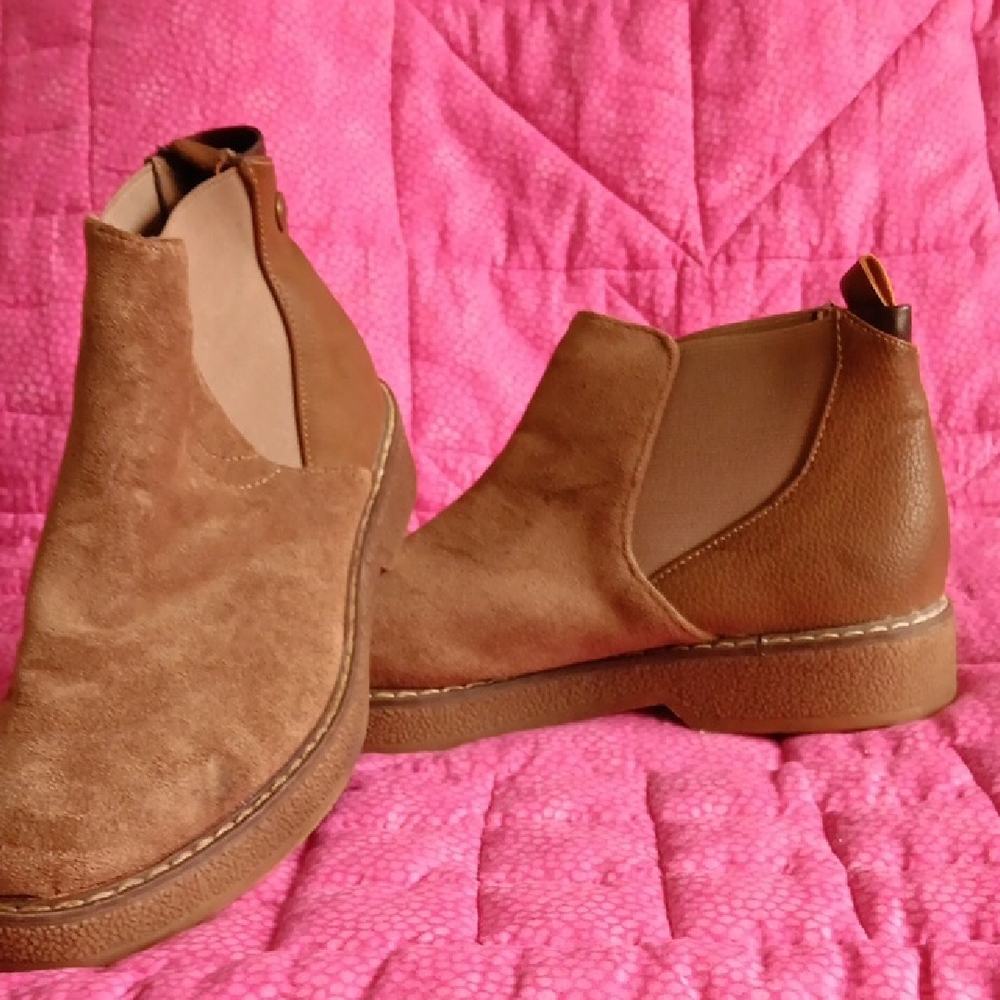 Shemark Women's Brown Suede Ankle Boots Size 8 (39)